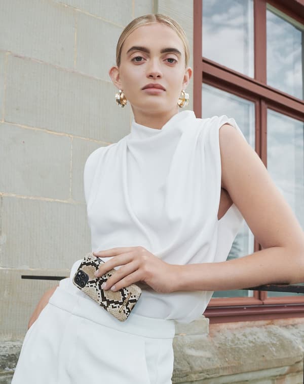 Printed Case iPhone 11 / XR Sahara Snake Beige