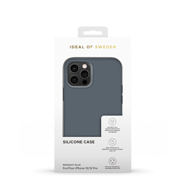 Silicone Case iPhone 12 / 12 Pro Midnight Blue Blue