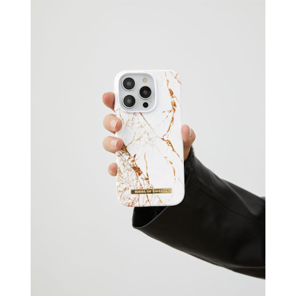 Printed Case iPhone 15 Plus Carrara Gold White