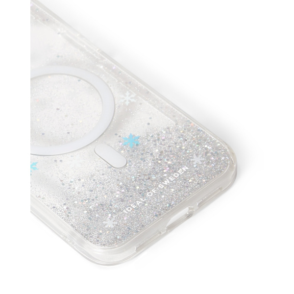 Clear Case MagSafe iPhone 15 Plus Snowflake Silver