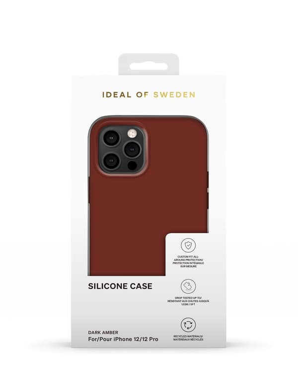 Silicone Case iPhone 12 / 12 Pro Dark Amber Brown