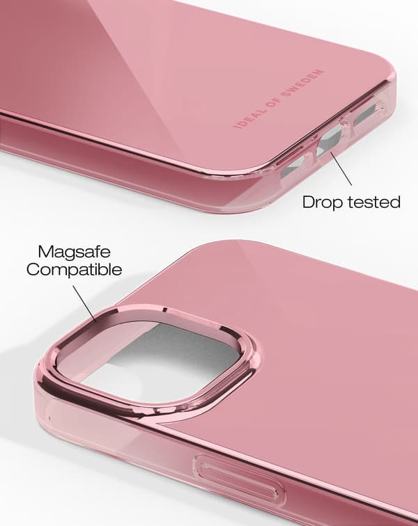 Mirror Case MagSafe iPhone 13 / 14 / 15 / 16e / 17e Mirror Rose Pink Rosa