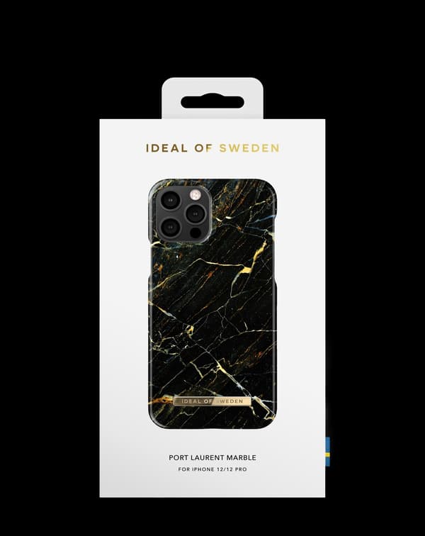 Printed Case iPhone 12 / 12 Pro Port Laurent Marble Black
