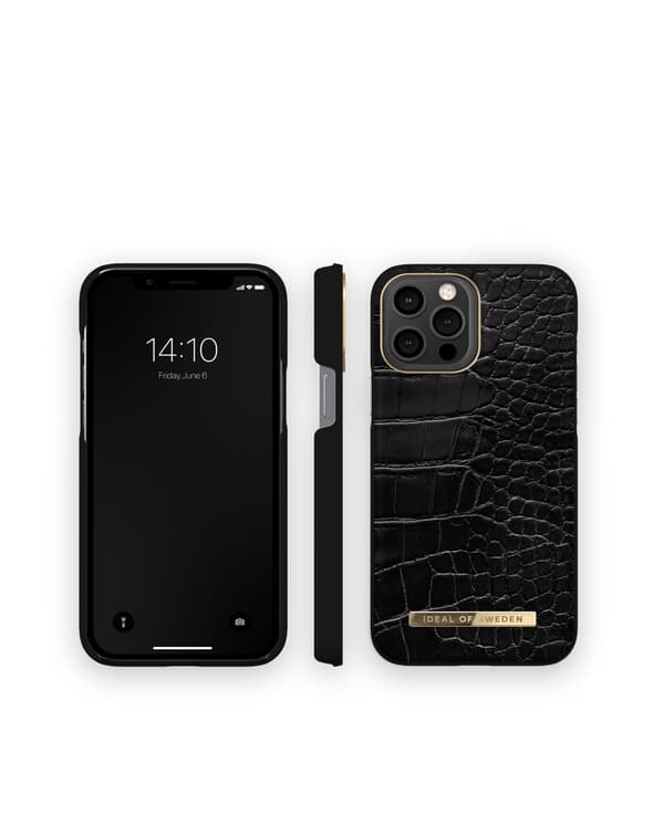 Atelier Case iPhone 12 Pro Max / 13 Pro Max Neo Noir Croco Black