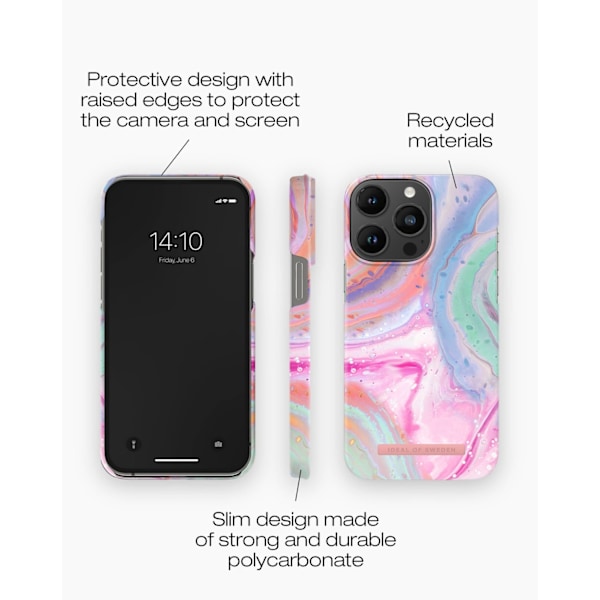 Printed Case iPhone 14 Pro Max Pastel Marble MultiColor