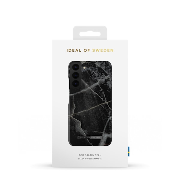 Printed Case Galaxy S22P Black Thunder Marble