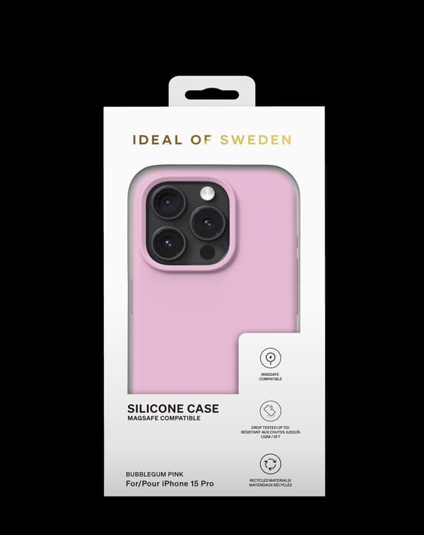 Silicone Case MagSafe iPhone 15 Pro Bubblegum Pink Pink
