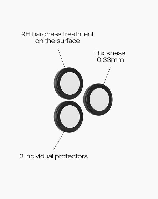 Individual Camera Lens Protector Kit iPhone 17 Pro / 17 Pro Max Svart