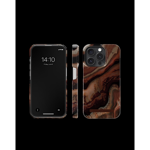 Printed Case iPhone 15 Pro Dark Amber Marble Brown