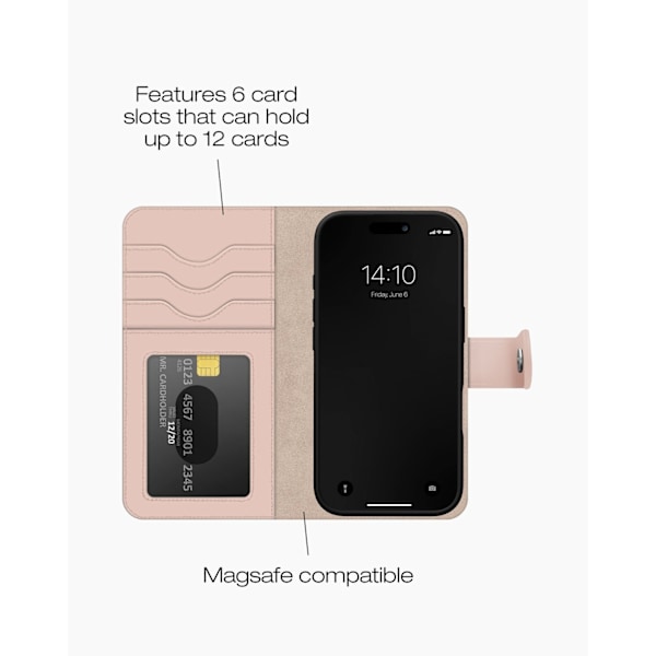 Magnet Wallet+ MagSafe iPhone 16 Pro Max Pink