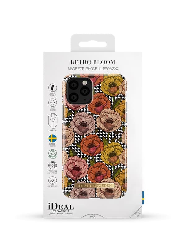 Printed Case iPhone 11 Pro / XS / X Retro Bloom Orange