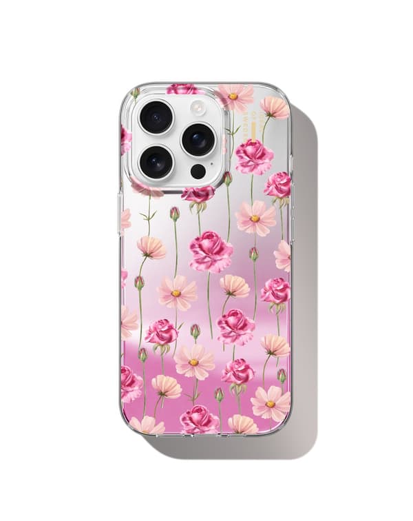 Mirror Case iPhone 16 Pro Rose Blush Floral