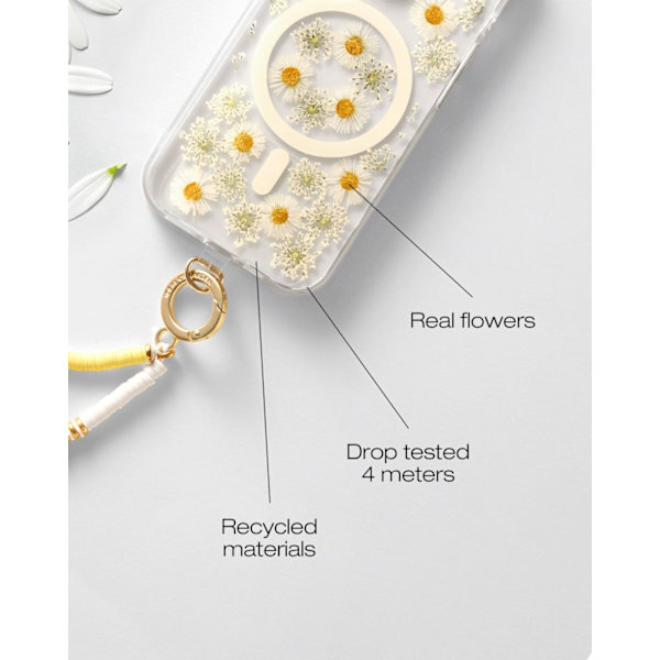 Clear Case MagSafe iPhone 14 Pro Max Daisy Bloom Transparent