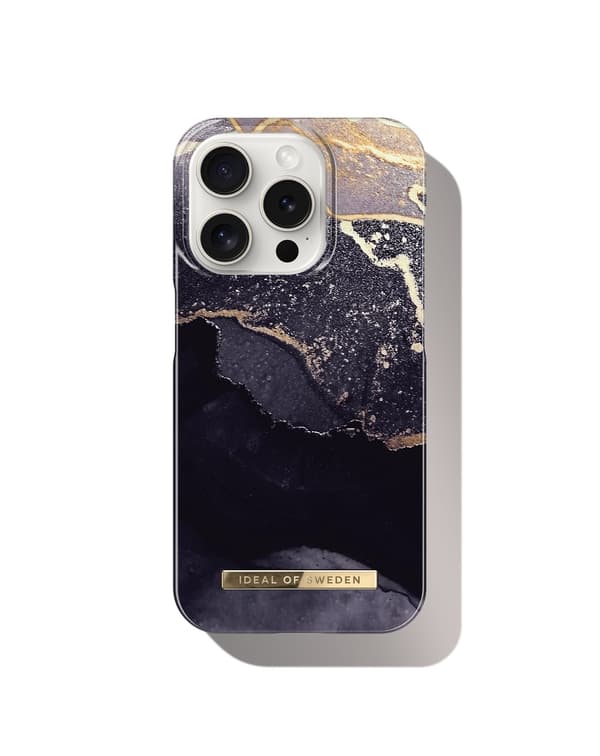 Printed Case iPhone 15 Pro Golden Twilight Svart