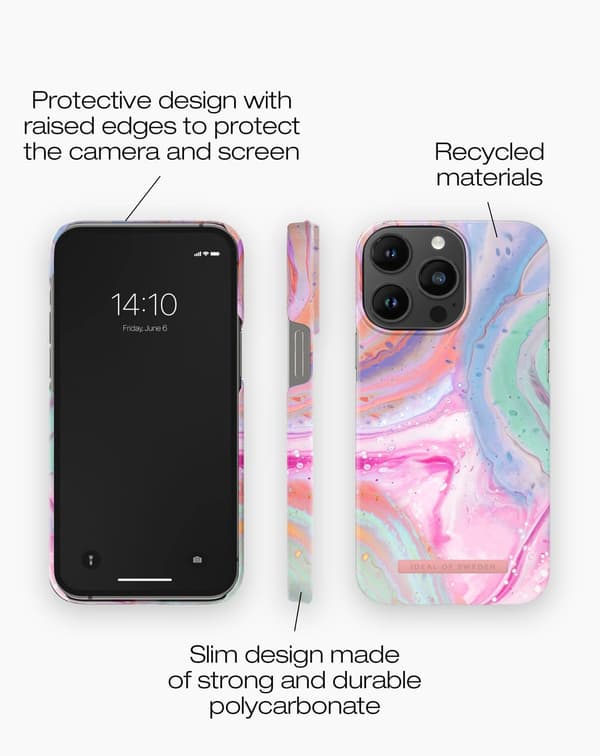 Printed Case iPhone 14 Pro Pastel Marble