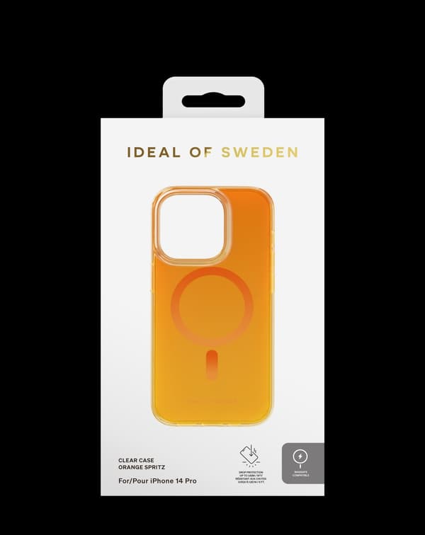 Clear Case MagSafe iPhone 14 Pro Orange Spritz Orange