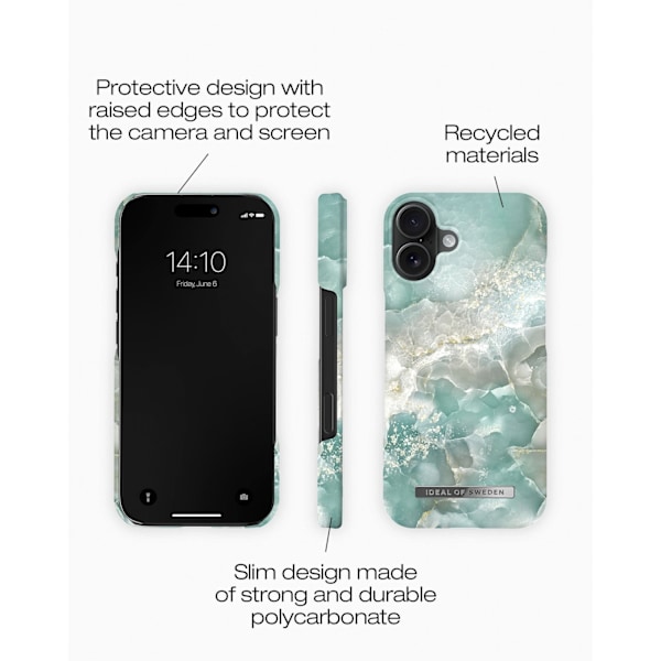 Printed Case iPhone 16 Plus Azura Marble