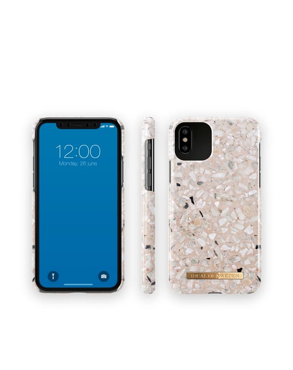 Printed Case iPhone 11 Pro / XS / X Greige Terazzo Grey