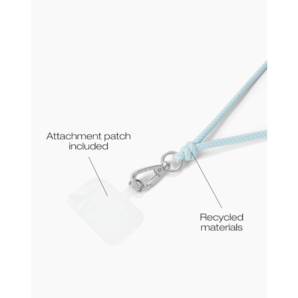 Cord Phone Strap Multi Light Blue Ljusblå