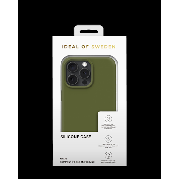 Silicone Case iPhone 15 Pro Max Khaki Grön