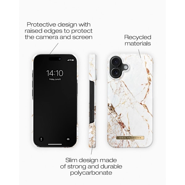 Printed Case iPhone 16 Plus Carrara Gold