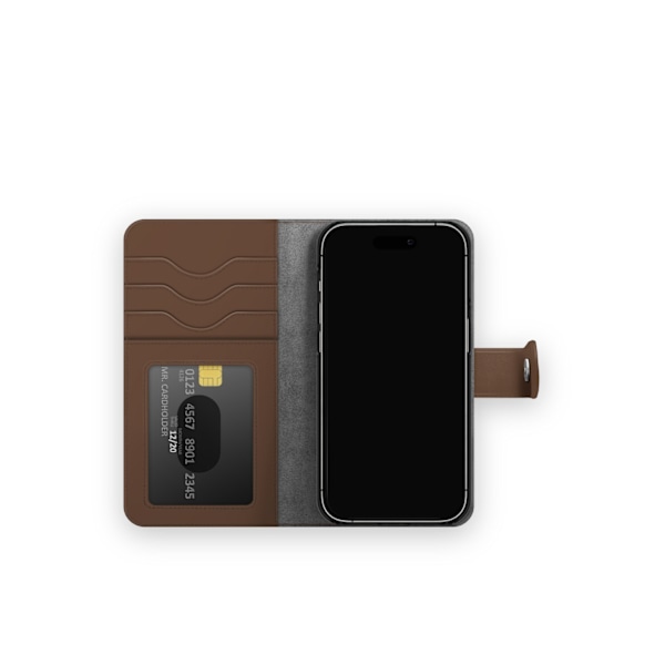 Magnet Wallet+ iPhone 15 Plus Dark Brown Brun