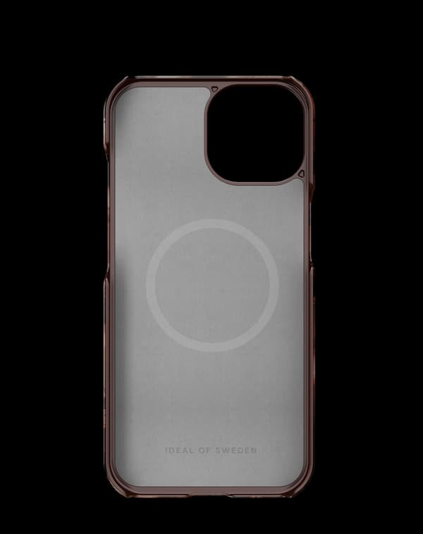 Printed Case MagSafe iPhone 15 Dark Amber Marble Brown