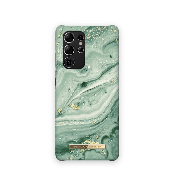 Printed Case Galaxy S21 Ultra Mint Swirl Marble