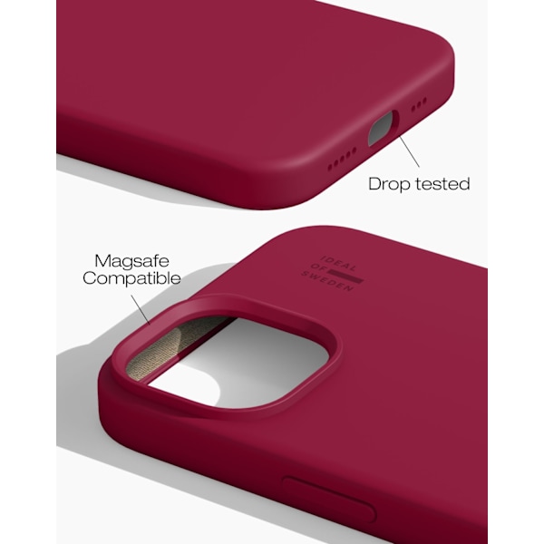 Silicone Case MagSafe iPhone 13 / 14 / 15 / Cranberry