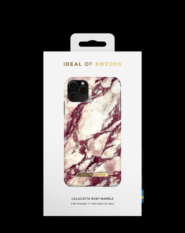 Printed Case iPhone 11 Pro Max / XS Max Calacatta Ruby Marble Red