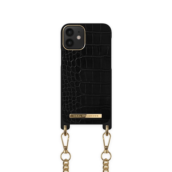 Necklace Case iPhone 12 Mini Jet Black Croco Black