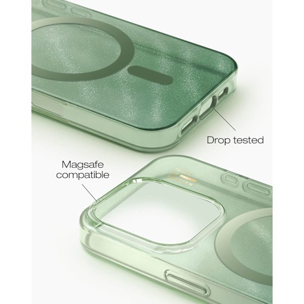 Clear Case MagSafe iPhone 16 Pro Sage Green