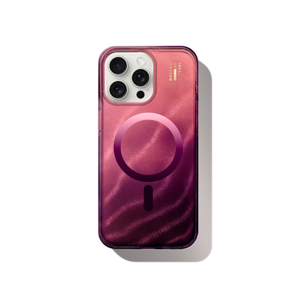 Clear Case MagSafe iPhone 15 Pro Max Cherry Lacquer Guld