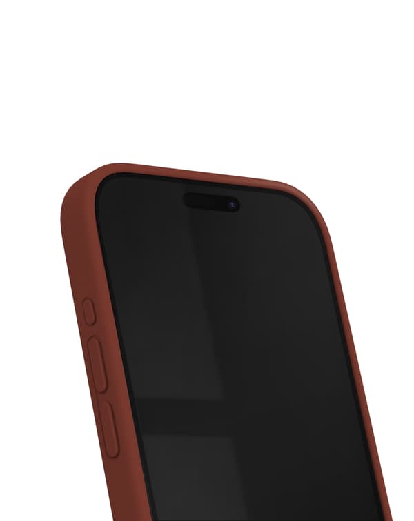 Silicone Case iPhone 15 Pro Max Dark Amber Brun