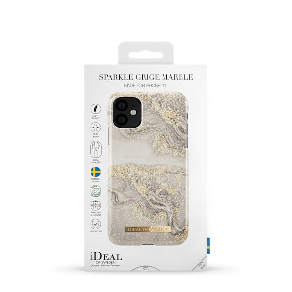 Printed Case iPhone 11 / XR Sparkle Greige Marble