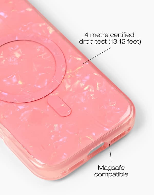 Pearlised Case MagSafe iPhone 16 Pro Pink