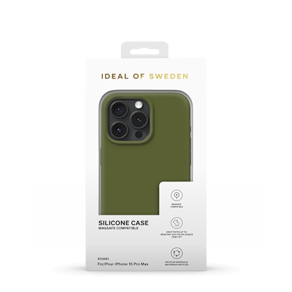 Silicone Case MagSafe iPhone 15 Pro Max Khaki Green