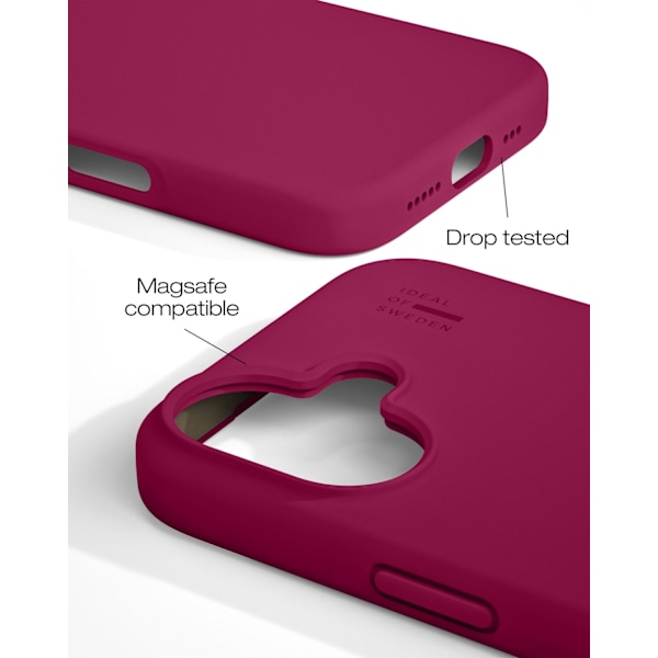 Silicone Case MagSafe iPhone 16 Plus Cranberry