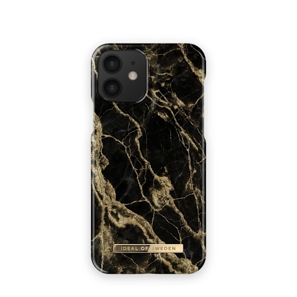 Printed Case iPhone 12 / 12 Pro Golden Smoke Marble White