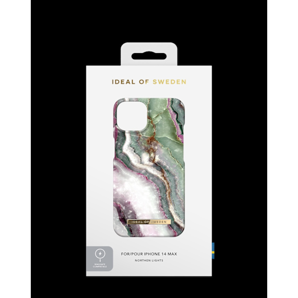 Printed Case MagSafe iPhone 14 Plus Northern Lights Green