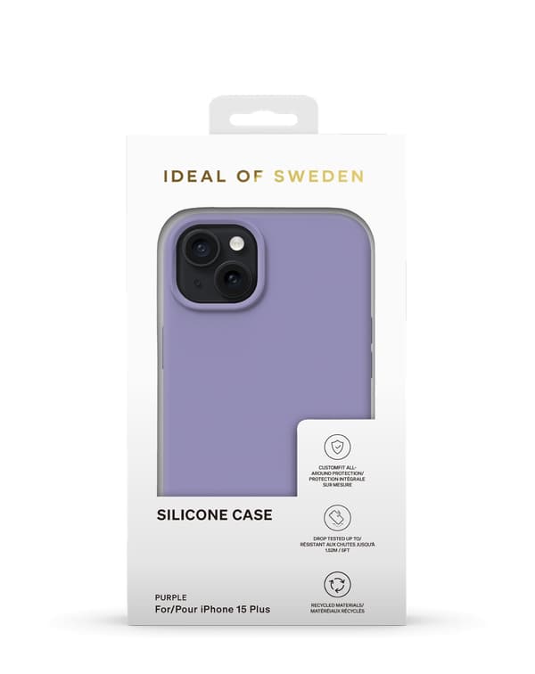 Silicone Case iPhone 15 Plus Purple Lila