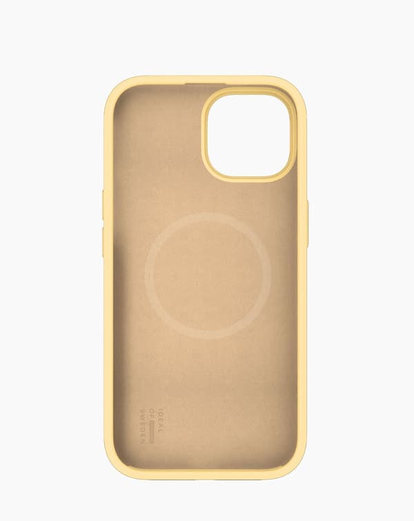Silicone Case MagSafe iPhone 13 / 14 / 15 / 16e / 17e Soft Lemon Gul