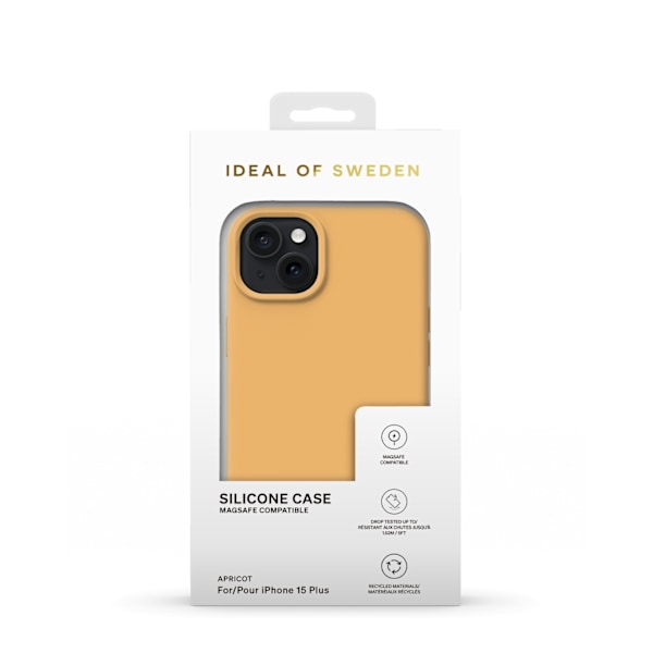 Silicone Case MagSafe iPhone 15 Plus Apricot