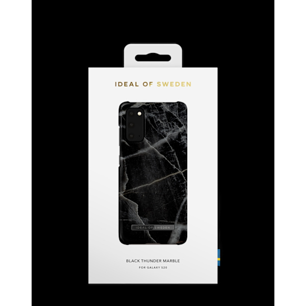 Printed Case Galaxy S20 Black Thunder Marble Black