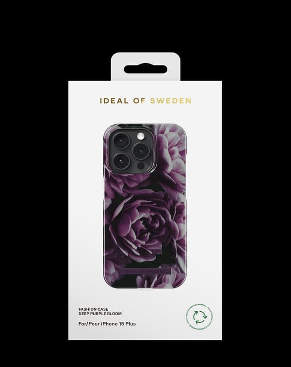 Printed Case iPhone 15 Pro Deep Purple Bloom Lila
