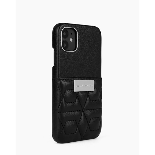 Statement Case iPhone 11 / XR Quilted Black Mini Pocket