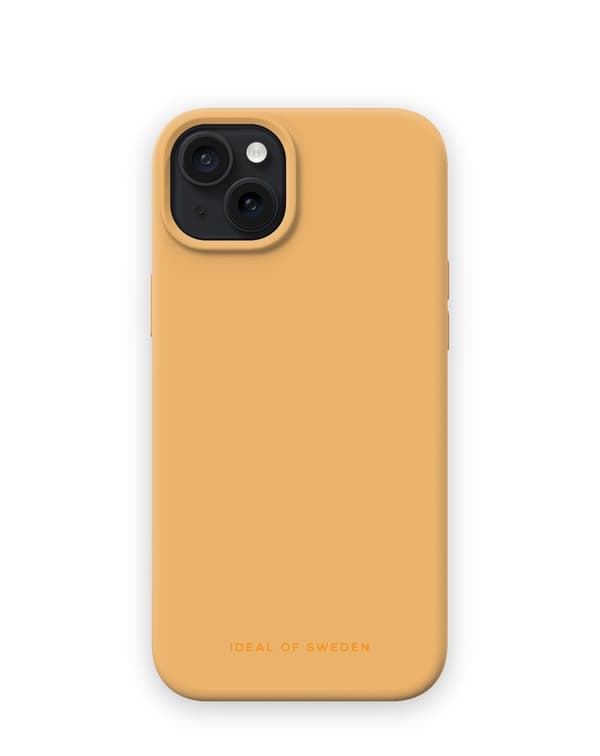 Silicone Case MagSafe iPhone 15 Plus Apricot Orange