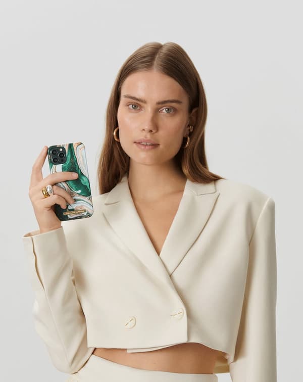 Printed Case iPhone 11 Pro Max / XS Max Golden Jade Marble Green