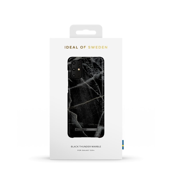 Printed Case Galaxy S20 Plus Black Thunder Marble