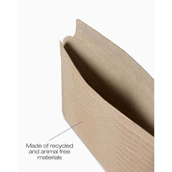 Slim Laptop Sleeve 16\" Warm Beige Croco